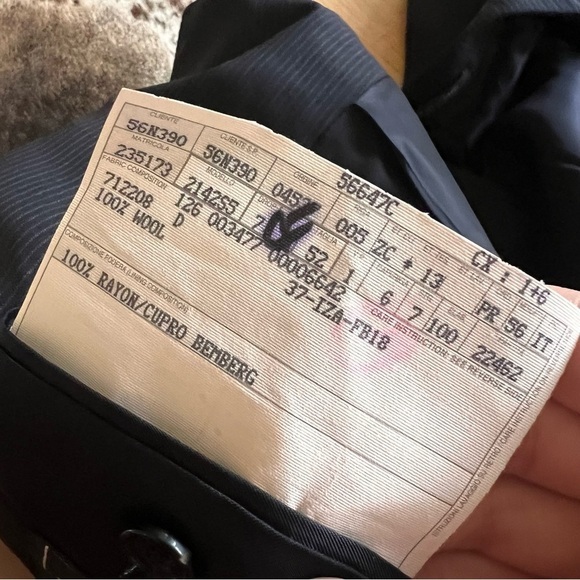 Ermenegildo Zegna Wool Sport Coat Blazer 52 Pinstripes - Picture 11 of 11